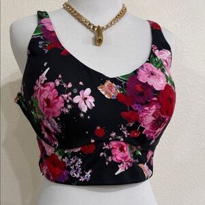 Victoria Secret Floral Sport Top Size 36D EUC